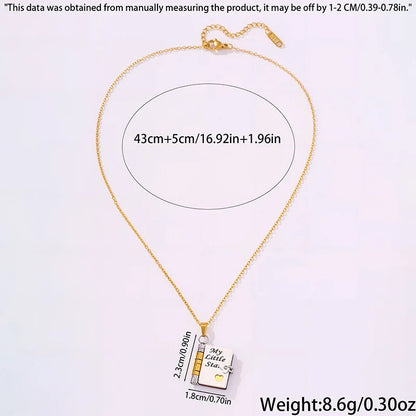 My Little Star™ Stainless Steel Book Necklace