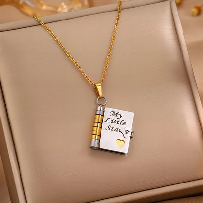My Little Star™ Stainless Steel Book Necklace