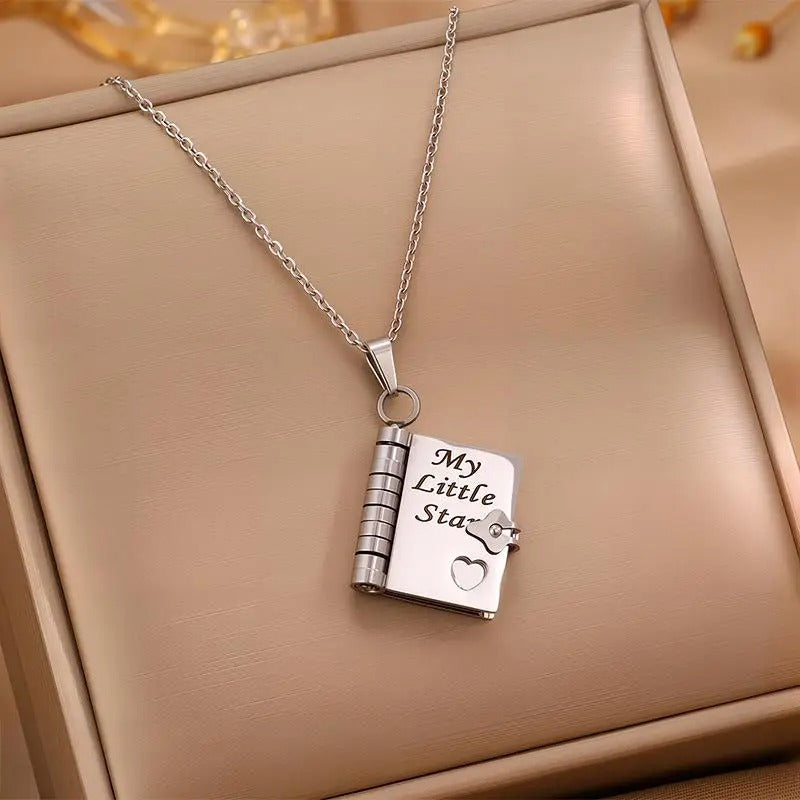 My Little Star™ Stainless Steel Book Necklace